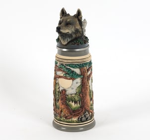 GERMAN THEWALT WOLF BEER STEIN