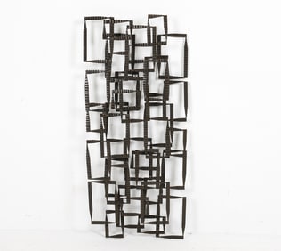 CONTEMPORARY STEEL ABSTRACT WALL SCULPTURE