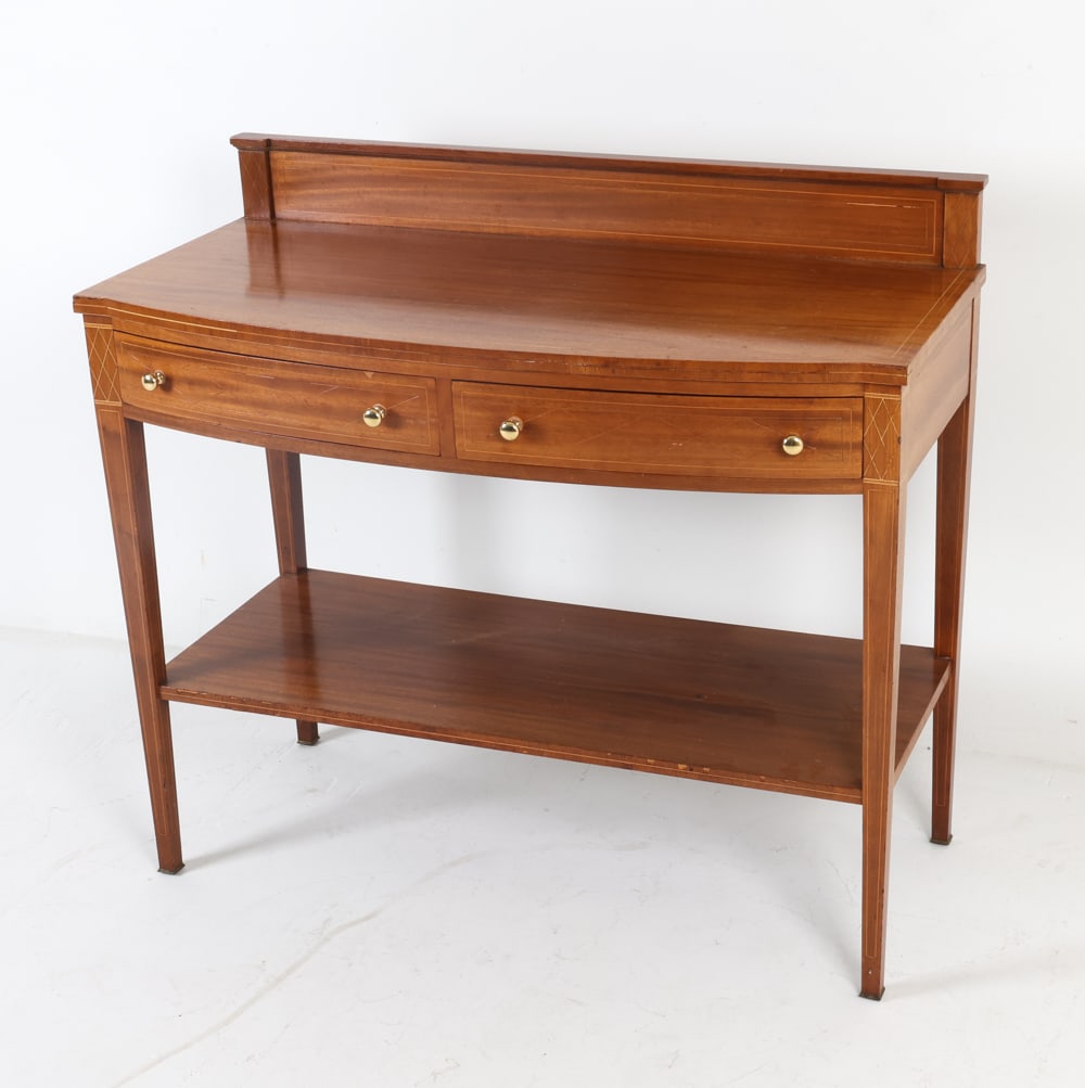 BOW-FRONT MAHOGANY SERVER (1 of 20)