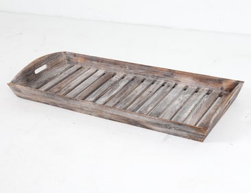 WEATHERED TEAK SERVICE TRAY
