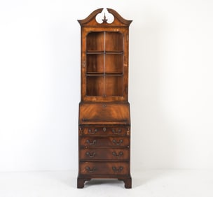 GEORGIAN STYLE WALNUT SECRETARY DESK