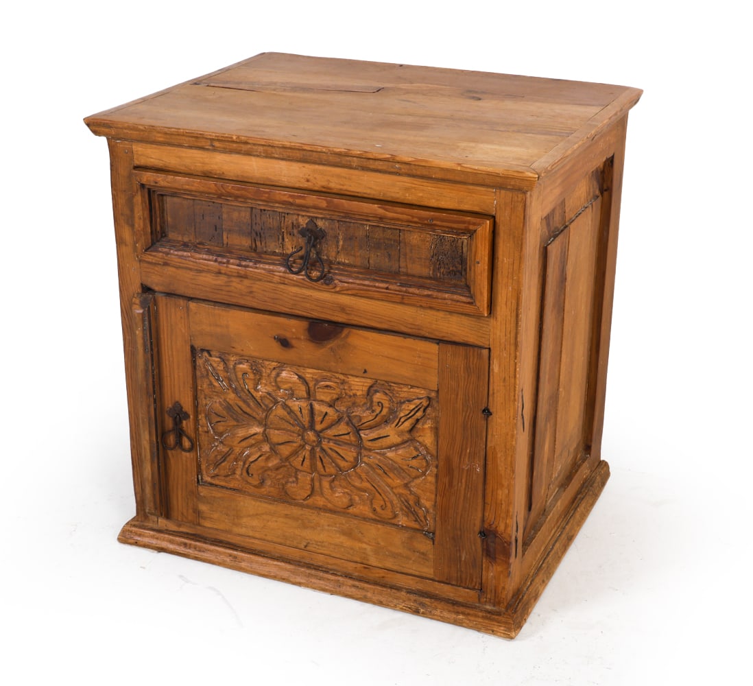 CARVED PINE NIGHTSTAND (1 of 18)