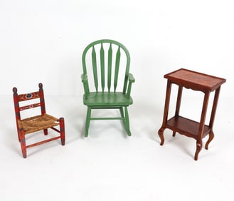 GROUPING OF DIMINUTIVE FURNITURE
