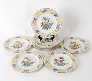 BLACK KNIGHT CZECH PORCELAIN PLATES