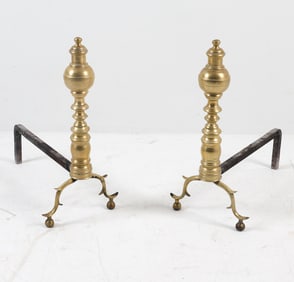 BRASS ANDIRONS