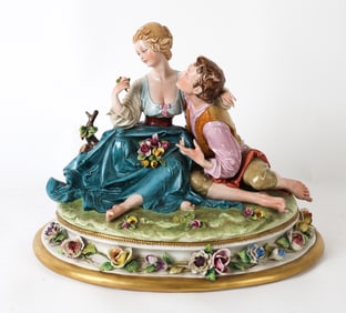 VINTAGE ITALIAN CAPODIMONTE COUPLE