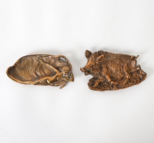 VINTAGE BRONZE TRINKET TRAYS