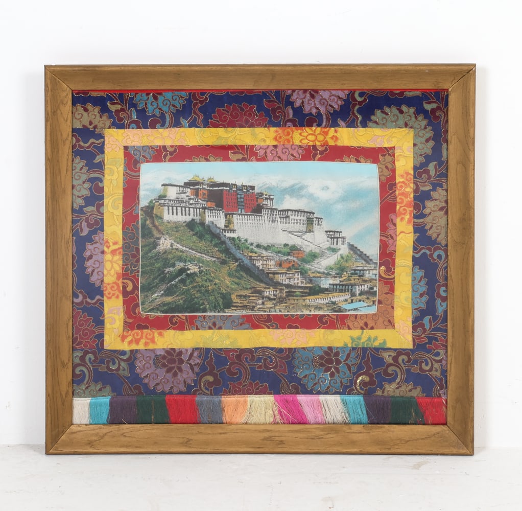 TIBETAN SILK EMBROIDERY THANGKA OF POTALA PALACE (1 of 10)