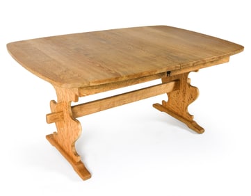 HENNING KJAERNULF OAK EXTENDING DINING TABLE