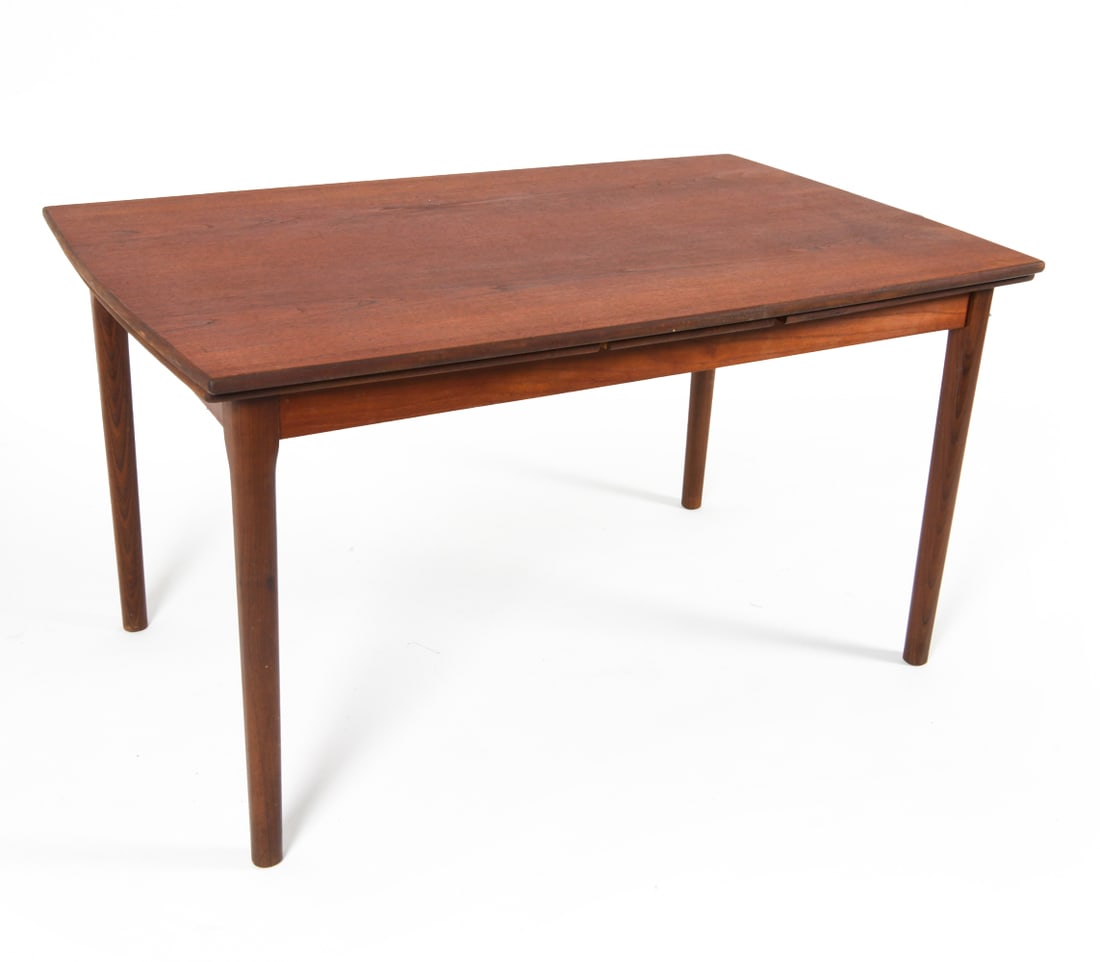 DANISH TEAK EXTENDING DINING TABLE C. 1960S (1 of 19)