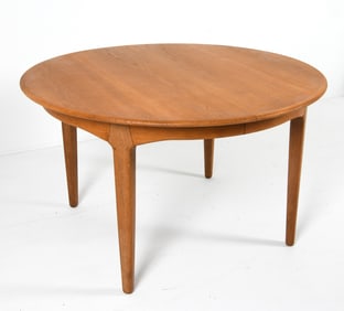 HENNING KJAERNULF DANISH OAK DINING TABLE C. 1960S