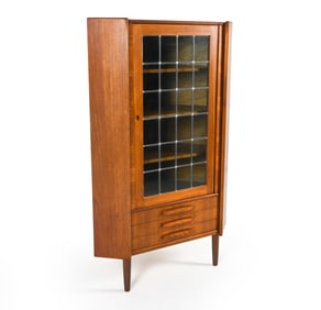 DANISH TEAK CORNER CABINET C. 1960S