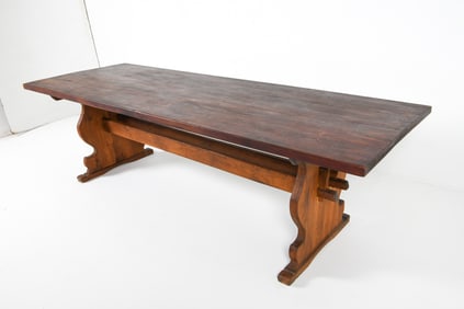 MID-CENTURY SCANDINAVIAN OAK DINING TABLE C. 1970S