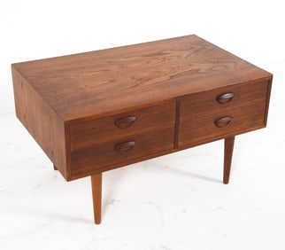 KAI KRISTIANSEN DANISH TEAK LOW CHEST C. 1960S