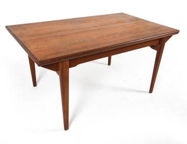 DANISH TEAK EXTENDING DINING TABLE C. 1960S