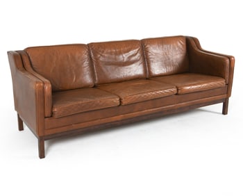 MID-CENTURY DANISH LEATHER SOFA C. 1960S