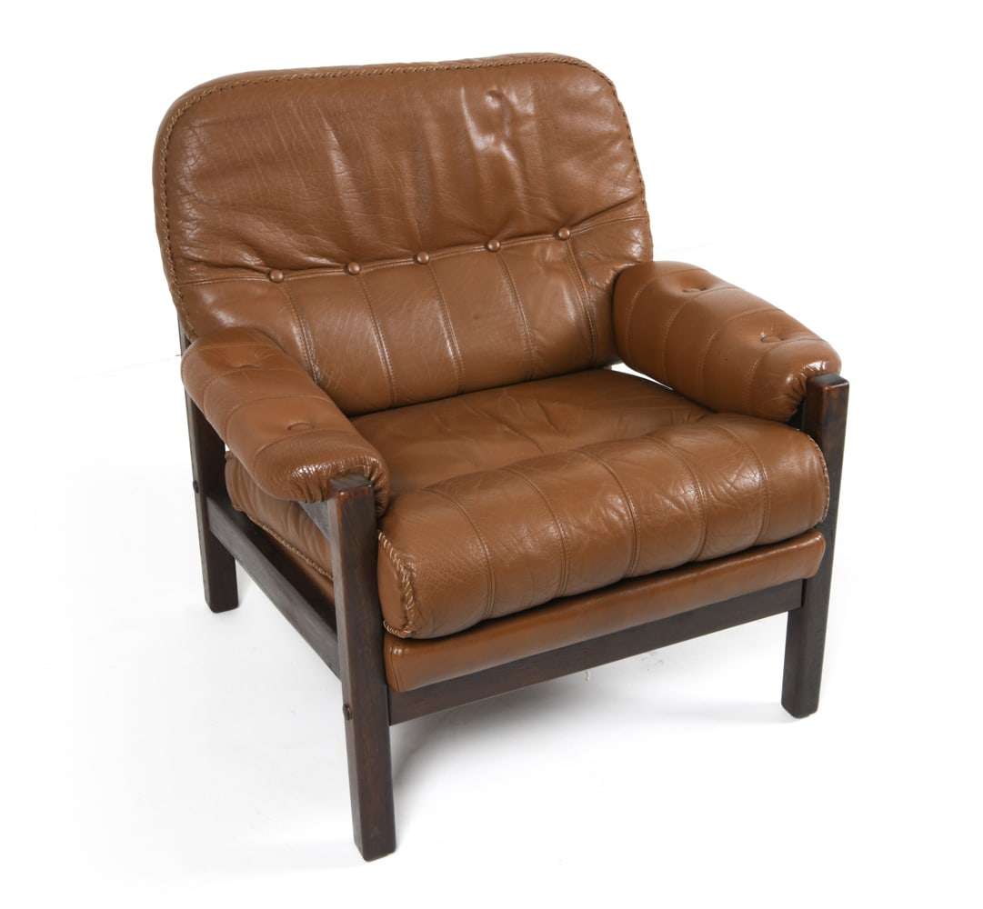 SCANDINAVIAN LEATHER EASY CHAIR C.1960S (1 of 15)