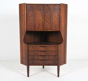 OMANN JUN DANISH ROSEWOOD CORNER CABINET C. 1960S