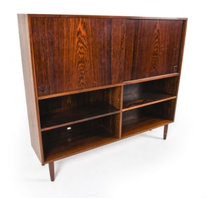 DANISH ROSEWOOD BOOKCASE CABINET C. 1960S