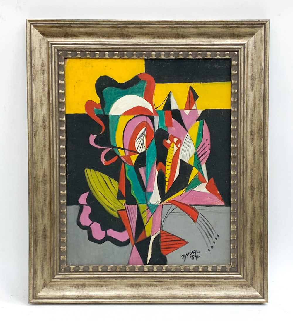 IRENE ZEVON (1918-2006) ABSTRACT FIGURE PAINTING (1 of 9)