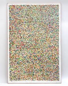 OVERSIZED 1990S ABSTRACT OIL ON CANVAS