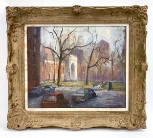 ANTHONY SPRINGER (NY, 1928-1995) NY PARK VIEW O/C