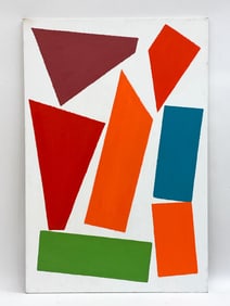 F. JENNINGS LARGE ABSTRACT OIL ON CANVAS