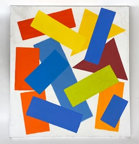 F. JENNINGS LARGE ABSTRACT OIL ON CANVAS