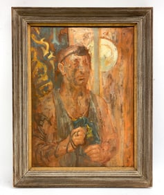 STEPHEN GREENE (1917-1999) PORTRAIT OF HASIDIM O/C