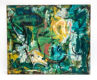 SEYMOUR FRANKS (1916-1981) ABSTRACT O/C