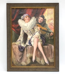 RICHARD GEIGER (AUSTRIAN 1870-1945) ART DECO O/C