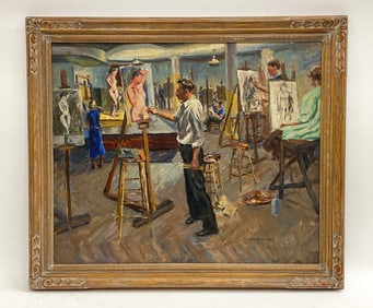 ROGER RITTASE (US, 1895-1975) INTERIOR VIEW O/C