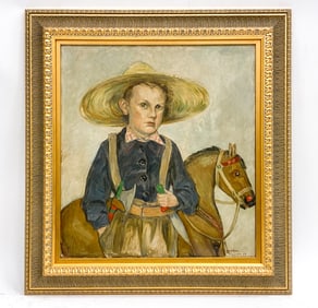 1952 PORTRAIT OF A BOY WITH HORSE