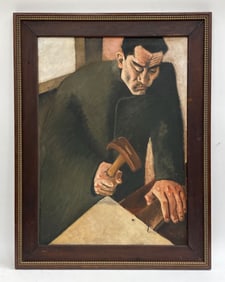HULDA D. ROBBINS (B.1910) WORKING MAN O/C