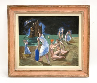 THOMAS IRWIN LAUGHLIN (1906-1965) SURREALIST O/C