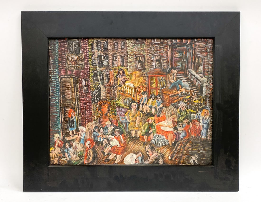 NIBERG ABBEY (1920-1990) NYC STREET SCENE O/C (1 of 6)