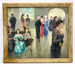 CHARLOTTE KUDLICH LERMONT (20TH C.) ART MUSEUM O/C