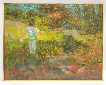 ZOLTAN HECHT (1880-1968) LARGE LANDSCAPE O/C