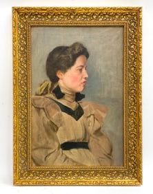 19TH CENTURY BOSTON SCHOOL PORTRAIT O/C
