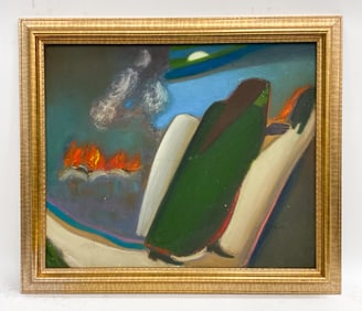 MODERNIST ABSTRACT FIGURES O/B
