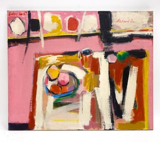 RICHARD LEE ABSTRACT STILL LIFE O/C