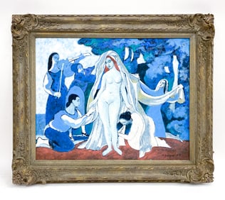STEPHEN RONAY (AMERICAN, B.1900) NUDE BRIDE O/C