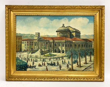 CUBAN VIEW CITYSCAPE PAINTING