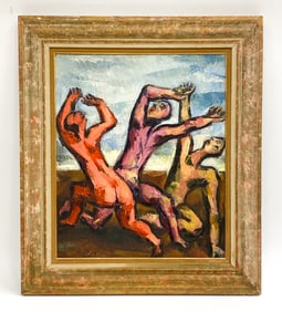 CHARLES SEIDE (1915-1980) MODERNIST ABSTRACT O/B