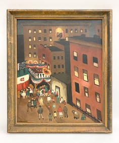 A. F. GONZALEZ MODERNIST CITYVIEW O/C