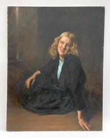 1940/50S PORTRAIT OF WOMAN O/C PAINTING