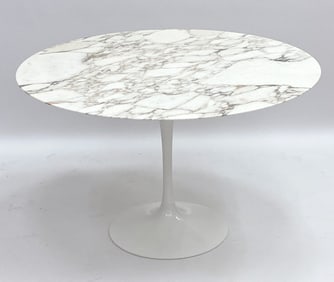 SAARINEN KNOLL MARBLE TULIP DINING TABLE