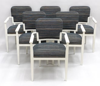 (6) CUSTOM LACQUERED DINING ARMCHAIRS