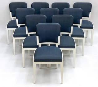 (10) CUSTOM LACQUERED DINING CHAIRS
