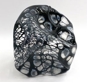 JEFF ZIMMERMAN UNIQUE HAND-BLOWN GLASS SCULPTURE